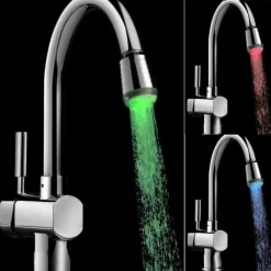 FILTRO PER RUBINETTO ACQUA CROMOTERAPIA A LED CAMBIA COLORE CON LA TEMPERATURA