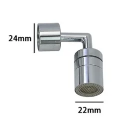 FILTRO RUBINETTO ANTISPRUZZO CON SNODO IN METALLO ROMPIGETTO AERATORE 22-24MM 87979