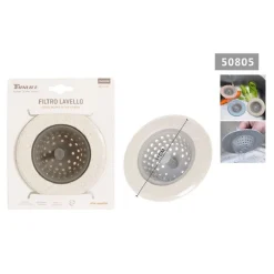 FILTRO SCARICO TAPPO CESTELLO PER BAGNO LAVELLO CUCINA IN SILICONE 11 CM 50805