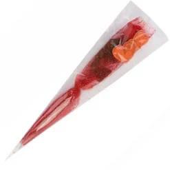 FIORE ROSA ROSSA ARTIFICIALE CON RAMO FOGLIE 55CM REGALO PER SAN VALENTINO 63291