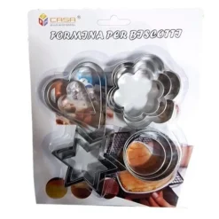 FORMINE PER BISCOTTI CUORI CERCHI STELLE STAMPI DOLCI TAGLIA PASTA