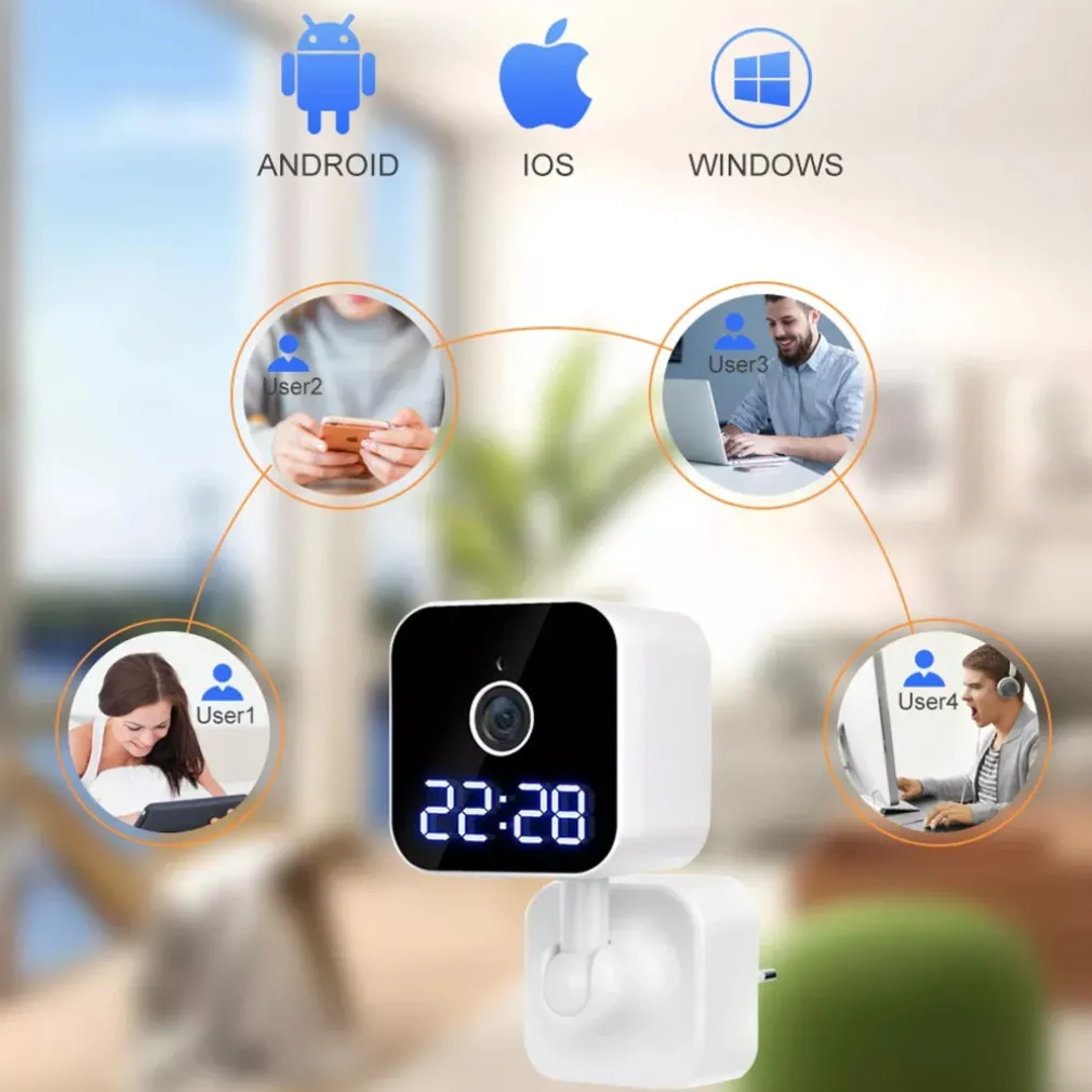 FOTOCAMERA HD 1080P WIFI SICUREZZA IP HOME CAM VISIONE NOTTURNA OROLOGIO Q-SX909