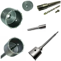 FRESA A TAZZA 110 MM CAROTATRICE CON ASTA SDS PLUS 80 CM CALCESTRUZZO CEMENTO