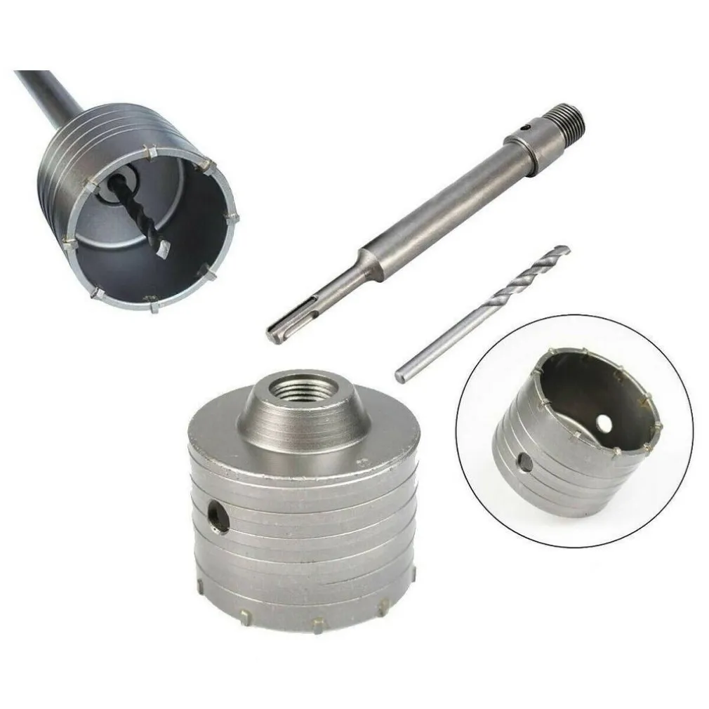 FRESA A TAZZA 65MM CAROTATRICE CON ASTA SDS PLUS 90MM CALCESTRUZZO CEMENTO