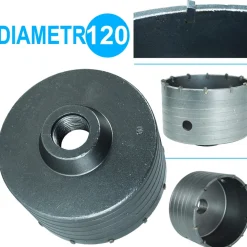 FRESA CAROTATRICE A TAZZA 120 MM PER MURO FRESE PIETRA CALCESTRUZZO CEMENTO