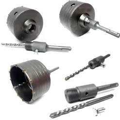 FRESA CAROTATRICE A TAZZA PER PER MURO DA 30MM A 160MM + ASTA DA 11 CM SDS MAX