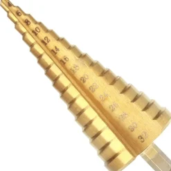 FRESA CONICA A SCALINO GRADINO PUNTA PER TRAPANO SPIRALE DA 4 A 32 mm GRADUALE