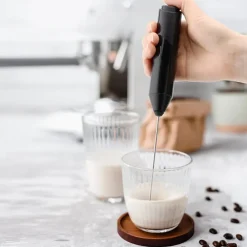 FRULLINO MONTALATTE SCHIUMALATTE SCHIUMINO PER CAPPUCCINO CAFFè LATTE A BATTERIA