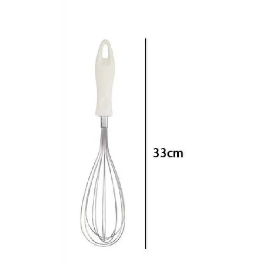 FRUSTA 33 CM CON MANICO IN PLASTICA BIANCA UTENSILE DA CUCINA PASTICCERIA 66157