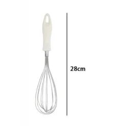 FRUSTA 28CM CON MANICO IN PLASTICA BIANCA UTENSILE DA CUCINA PASTICCERIA 66158
