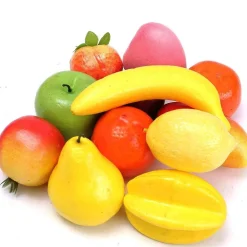 FRUTTA FINTA 12 PEZZI ARTIFICIALE REALISTICA MULTICOLORE DECORAZIONE CASA