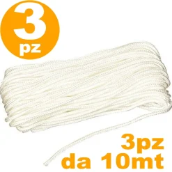 FUNE NYLON MULTIUSO INTRECCIATA NAUTICA DIAMETRO 4 MM 30 MT SELF-SERVICE CORDA CAVO INTRECCIATA