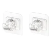 GANCI TRASPARENTI 2PZ SENZA FORARE PVC AUTOADESIVE PER TENDE PORTASCIUGAMANI SOSPESI
