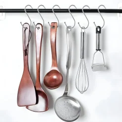 GANCI TRASPARENTI 2PZ SENZA FORARE PVC AUTOADESIVE PER TENDE PORTASCIUGAMANI SOSPESI