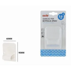 GANCIO ADESIVO PER FLACONE SPRAY SUPPORTO BOTTIGLIA CASA BAGNO CUCINA PARETE 87366
