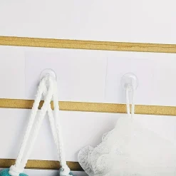 GANCIO ADESIVO TRASPARENTE APPENDINO PER PARETE CUCINA BAGNO ATTACCAPANNI 87754