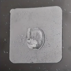 GANCIO ADESIVO TRASPARENTE APPENDINO PER PARETE CUCINA BAGNO ATTACCAPANNI 87754