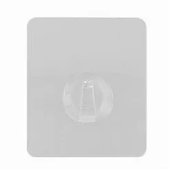 GANCIO AUTOADESIVO APPENDINO A PARETE CUCINA BAGNO ATTACCAPANNI TRASPARENTE 87753