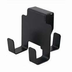 GANCIO BIFACCIALE PER PORTA BOX DOCCIA 3 GANCI ACCAPPATOIO TELO BAGNO NERO 87772