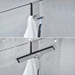 GANCIO BIFACCIALE PORTA BOX DOCCIA A 3 GANCI ACCAPPATOIO TERGIVETRO BAGNO 87768