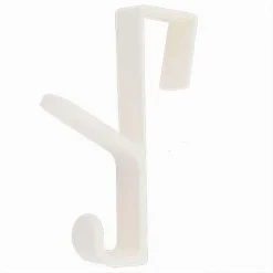 GANCIO DIETRO PORTA DOPPIO APPENDERE ASCIUGAMANI VESTITI BAGNO CASA BIANCO 87020