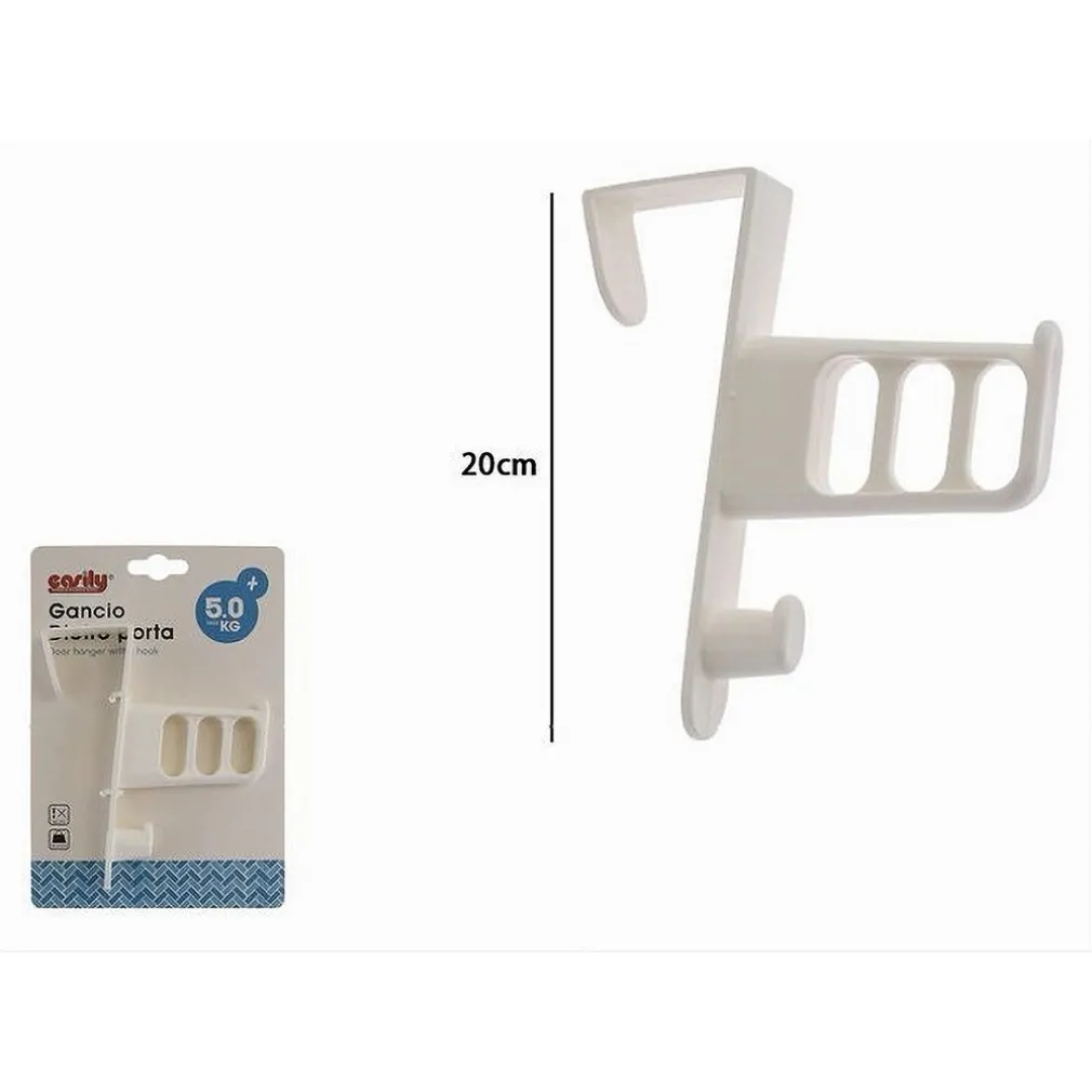 GANCIO DIETRO PORTA PER APPENDERE ASCIUGAMANI VESTITI GRUCCE BAGNO CASA 87019
