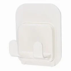 GANCIO DOPPIO ADESIVO A PARETE MULTIUSO PER BAGNO CASA CUCINA TRASPARENTE 87361