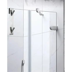 GANCIO DOPPIO PER PORTA BOX DOCCIA PER APPENDERE ASCIUGAMANI BAGNO 4X18 CM 87766