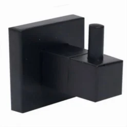 GANCIO PER ACCAPPATOIO ASCIUGAMANI DA MURO NERO APPENDINO ARREDO PER BAGNO 79980
