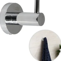 GANCIO PER ACCAPPATOIO E ASCIUGAMANI DA MURO A PARETE IN ACCIAIO FISSAGGIO VITI