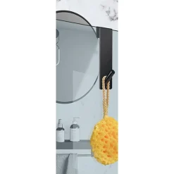 GANCIO PER BOX DOCCIA APPENDI ASCIUGAMANO ACCAPPATOIO BAGNO 4X13.5 CM NERO 87769