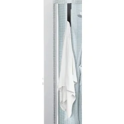 GANCIO PER BOX DOCCIA APPENDI ASCIUGAMANO ACCAPPATOIO BAGNO 4 X 18 CM NERO 87770