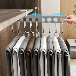 GANCIO PER GRUCCE APPENDIABITI PANTALONI SCIARPE ORGANIZZATORE SALVASPAZIO RESISTENTE