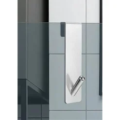 GANCIO PER PORTA BOX DOCCIA APPENDI ASCIUGAMANO ACCAPPATOIO BAGNO 4X13.5CM 87764