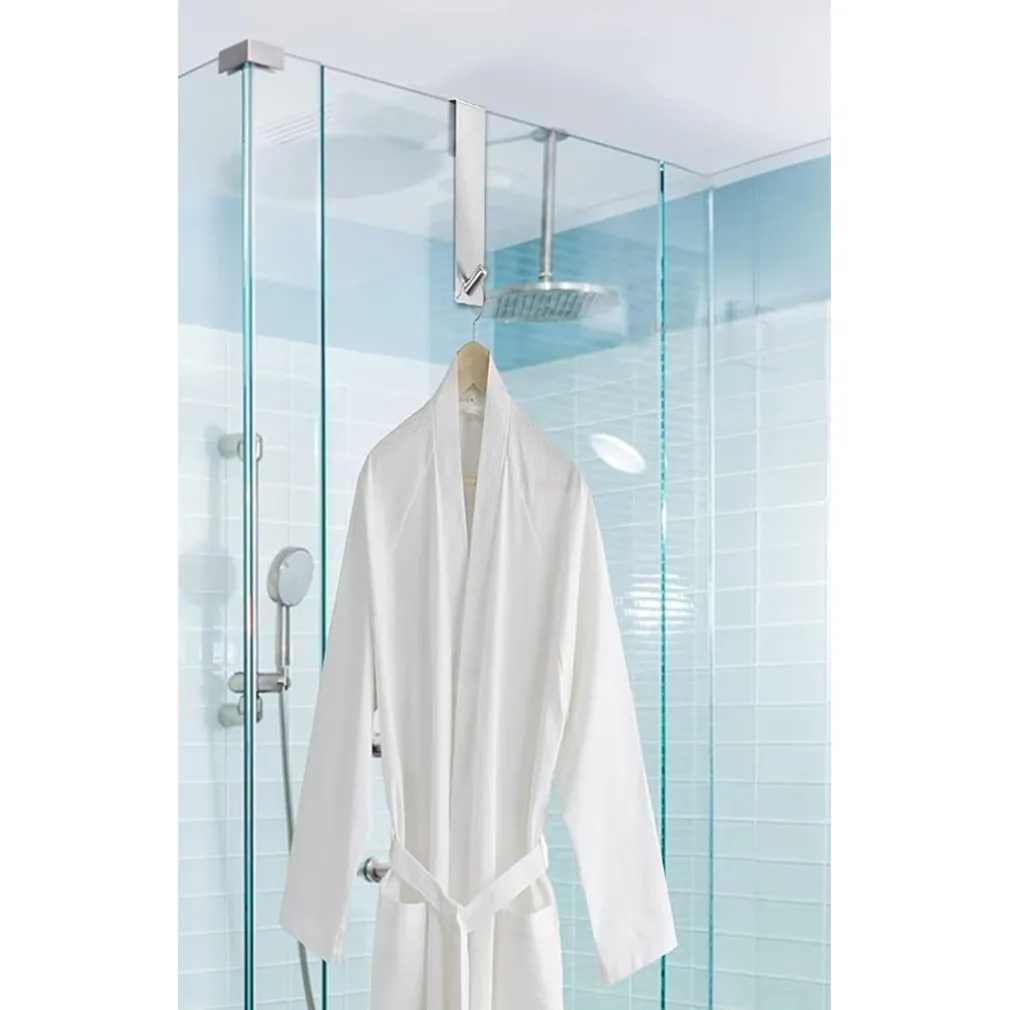 GANCIO PER PORTA BOX DOCCIA APPENDI ASCIUGAMANO ACCAPPATOIO BAGNO 4X13.5CM 87764