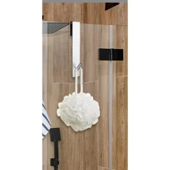 GANCIO PER PORTA BOX DOCCIA APPENDI ASCIUGAMANO ACCAPPATOIO BAGNO 4 X 18CM 87765