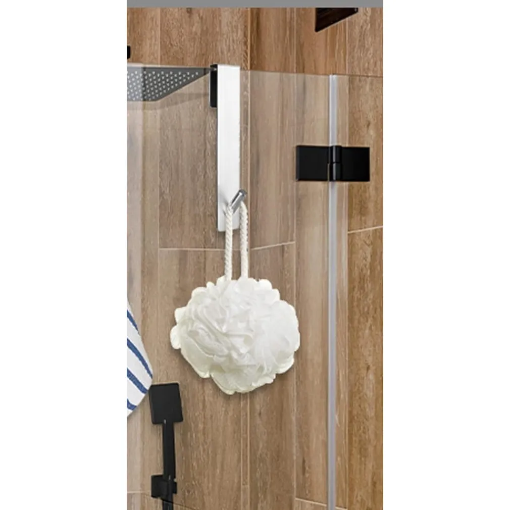 GANCIO PER PORTA BOX DOCCIA APPENDI ASCIUGAMANO ACCAPPATOIO BAGNO 4 X 18CM 87765