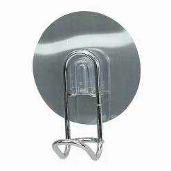 GANCIO PORTA ASCIUGAMANI MONTAGGIO A PARETE BAGNO CON BIADESIVO 8X4.5X10CM 79834