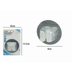 GANCIO PORTA SCOPA CLIP MOP APPENDISCOPA MONTAGGIO A PARETE CON BIADESIVO 79835