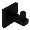 GANCIO QUADRO APPENDI ABITO A PARETE SINGOLO ACCIAIO COLORE NERO OPACO NK109 MM