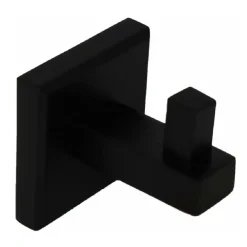 GANCIO QUADRO APPENDI ABITO A PARETE SINGOLO ACCIAIO COLORE NERO OPACO NK109 MM