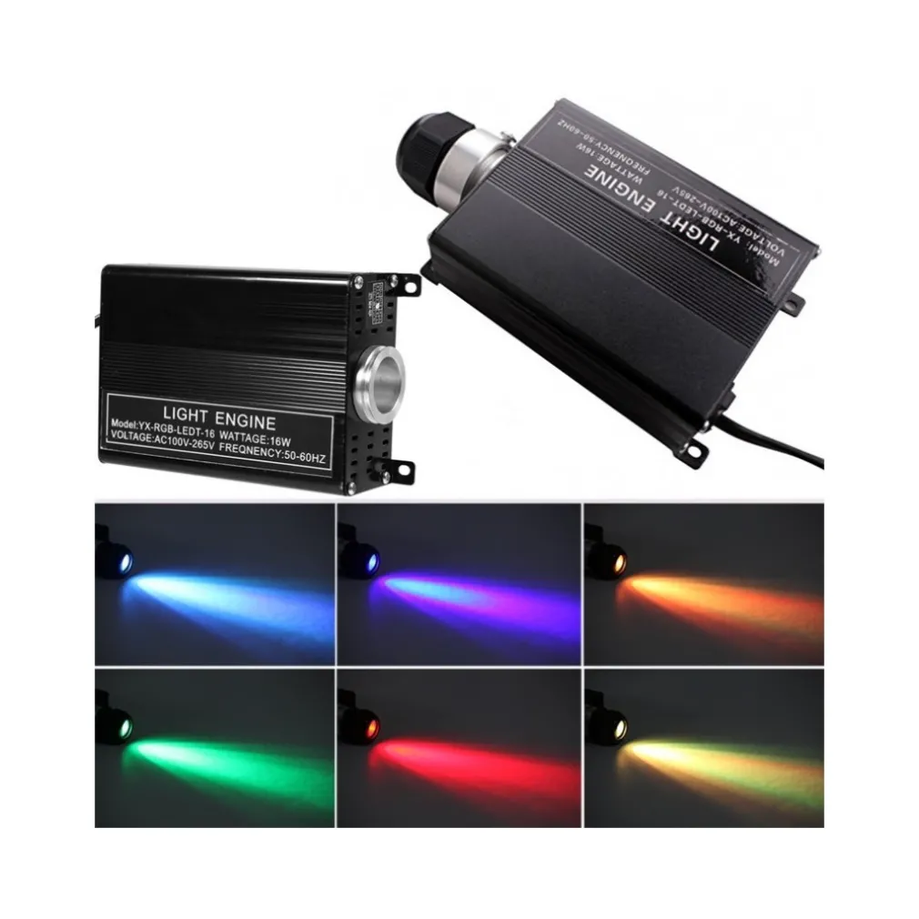 GENERATORE LUCE LED RGB 16W 4 COMANDI PER FIBRA OTTICA CIELO STELLATO PUNTI LUCE