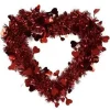 GHIRLANDA A FORMA DI CUORE ROSSO CON CUORICINI DECORAZIONE SAN VALENTINO M18-50