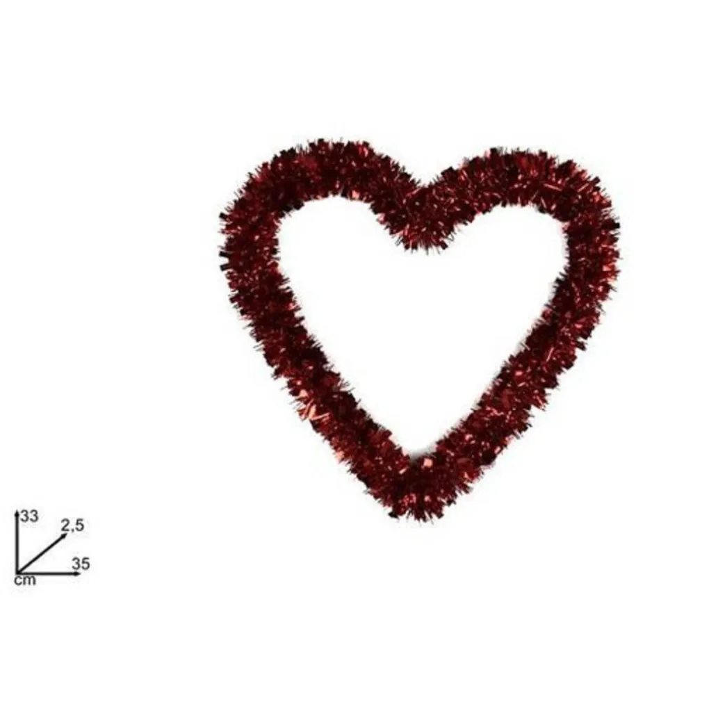 GHIRLANDA A FORMA DI CUORE ROSSO DECORAZIONE SAN VALENTINO MATRIMONI ANNIVERSARI