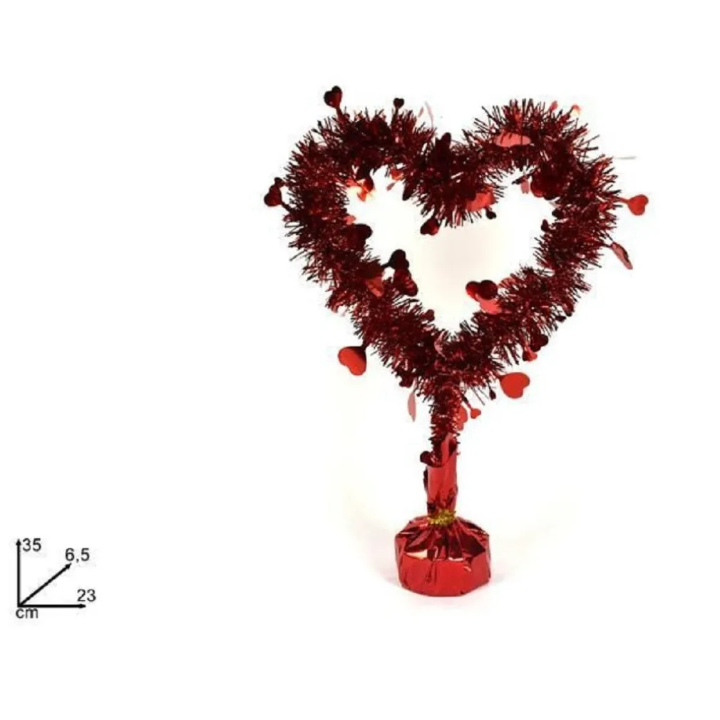 GHIRLANDA A FORMA DI CUORE ROSSO CUORICINI CON BASE DECORAZIONE SAN VALENTINO
