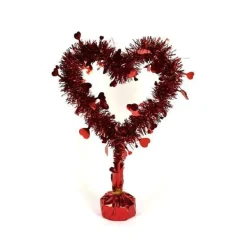 GHIRLANDA A FORMA DI CUORE ROSSO CUORICINI CON BASE DECORAZIONE SAN VALENTINO