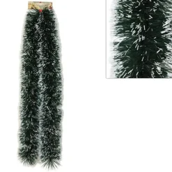 GHIRLANDA NATALIZIA 2 MT FILO VERDE E BIANCO DECORAZIONI ADDOBBI DI NATALE