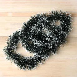 GHIRLANDA NATALIZIA 2 MT FILO VERDE E BIANCO DECORAZIONI ADDOBBI DI NATALE