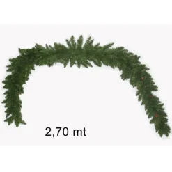 GHIRLANDA NATALIZIA ALBERO DI NATALE CON PIGNE DECORAZIONI NATALIZIE 270CM
