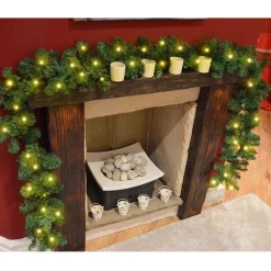 GHIRLANDA NATALIZIA 250CM 200 PUNTE 100 LUCI LED BIANCO CALDO DECORAZIONI NATALE